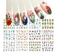 Autocollants Pour Les Ongles",Motifs Palmiers,¿¿T¿¿,Oc¿¿An,Plage,Cr¿¿Puscule,Fruits,Vacances,Nail Art,Transfert ¿¿ L'eau,Pour D¿¿Coration De Manucure,"12 Pi¿¿Ces - Type [Bn2149]-2160