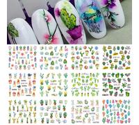 Autocollants Pour Les Ongles",Motifs Palmiers,¿¿T¿¿,Oc¿¿An,Plage,Cr¿¿Puscule,Fruits,Vacances,Nail Art,Transfert ¿¿ L'eau,Pour D¿¿Coration De Manucure,"12 Pi¿¿Ces - Type [Bn1261]-1272