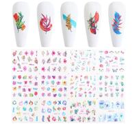 Autocollants Pour Les Ongles",Motifs Palmiers,¿¿T¿¿,Oc¿¿An,Plage,Cr¿¿Puscule,Fruits,Vacances,Nail Art,Transfert ¿¿ L'eau,Pour D¿¿Coration De Manucure,"12 Pi¿¿Ces - Type [Bn1753]-1764