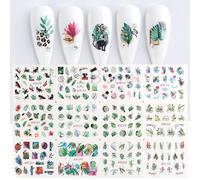 Autocollants Pour Les Ongles",Motifs Palmiers,¿¿T¿¿,Oc¿¿An,Plage,Cr¿¿Puscule,Fruits,Vacances,Nail Art,Transfert ¿¿ L'eau,Pour D¿¿Coration De Manucure,"12 Pi¿¿Ces - Type [Bn2089]-2100