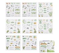 Autocollants Pour Livre D'Or De Mariage - 8 Pages De Stickers De Mariage En Style Aquarelle Pour Album Photo, Scrapbook Et Décoration De Mariage, Stickers Créatifs Pour Capturer Des Souvenirs