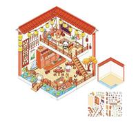 Autocollants pour maison, scènes d'autocollants | Autocollants de scène de dessin animé imprimés Vista faits à la main | Autocollants de maison imperméables, jouets éducatifs pour la famille, les amis