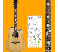 Autocollants pour manche de guitare électrique, acoustique, ukulélé et basse, conçus pour s'adapter aux guitares de 96,5 cm, 101,6 cm, 104,7 cm, 106,7 cm ou ukulélé de 66 cm (A)