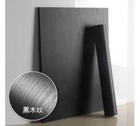 Autocollants Pour Meubles En Bois Noir Mat,Film Boeing,Papier Adhésif Pvc,Papier Peint En Vinyle Pour Meubles D'Armoire,Papier Peint En Fibre De Bois.Black.30Cm X2M