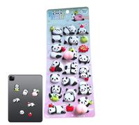 Autocollants pour - mignons autocollants de panda 3D | Autocollants transparents réutilisables pour , amis et bricolage | Pour cahier, réfrigérateur, bouteille d'eau, boîte à lunch