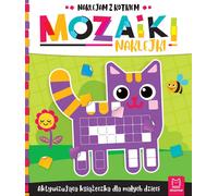 Autocollants pour mosaïques. Un livre d'activités pour les jeunes enfants. Je colle avec un chaton