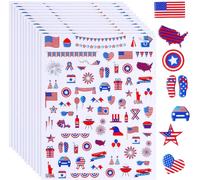 Autocollants Pour Nail Art Drapeau Américain Pour Le Jour De L'indépendance - Décalcomanies Pour Ongles Faciles À Réaliser En Rouge, Blanc Et Bleu