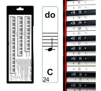 Autocollants pour notes de piano - Kit complet pour 49, 61, 76, 88 touches avec Ebook gratuit - Autocollants pour touches blanches et noires - Apprenez facilement le piano