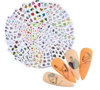 Autocollants Pour Ongles, 21 Nouveaux Styles, Différents Modèles, Design De Visage Simple, Feuille De Fleur Géométrique, Manucure Curseur, Décalcomanie À L'eau, Décoration