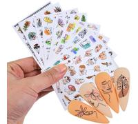 Autocollants Pour Ongles, 21 Nouveaux Styles, Différents Modèles, Design De Visage Simple, Feuille De Fleur Géométrique, Manucure Curseur, Décalcomanie À L'eau, Décoration