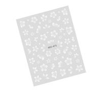 Autocollants pour ongles à fleurs de glace à la mode, décalcomanies à fleurs 3D faciles à appliquer pour un look professionnel et élégant