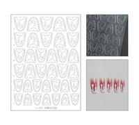 Autocollants Pour Ongles À Motifs En Dentelle Matériaux Papier Respirant Essentiel Fête De Mariage Facile À Décoller Décoration Personnalisable Femmes Décalcomanies Dentelle