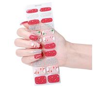 Autocollants pour ongles à séchage rapide - Motifs de fête de Noël - Anti-taches - Pour une vie active - Application facile - Autocollants pour nail art