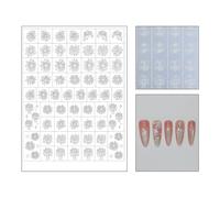 Autocollants pour ongles avec pochoirs, décalcomanies artistiques, couleurs vibrantes qui restent brillantes, sûres et conviviales pour divers événements artistiques