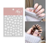 Autocollants Pour Ongles Blancs/Ultra Fins, Étiquette Autocollante Pour Nail Art, 1 Pièce