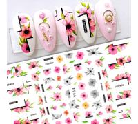 Autocollants Pour Ongles Chinois Rick",Art Abstrait,Conception Gro3d,Curseurs De Peinture,Fleurs D'encre,D¿¿Calcomanies En Bambou,Feuille,"Accessoires De Manucure - Type F946