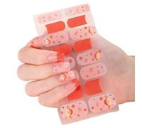 Autocollants pour ongles de dessin animé, 16 pièces, pas besoin de, avec couche de protection, autocollants sûrs sur le thème du nouvel an chinois, autocollants à couverture