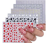 Autocollants Pour Ongles De La Saint-Valentin D’art Coeur Rouge Adhésifs Coeur D’amour Fournitures Décalcomanies Pour Ongles