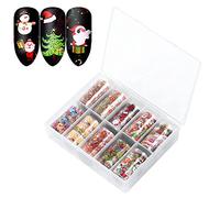 Autocollants Pour Ongles De Noël Et Halloween Noël Feuilles D'art D'eau