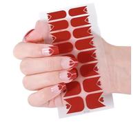 Autocollants pour ongles de Saint-Valentin - Bandes adhésives pour ongles - Motif cœur baiser et amour