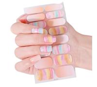 Autocollants pour ongles de Saint-Valentin - Bandes adhésives pour ongles - Motif cœur baiser et amour