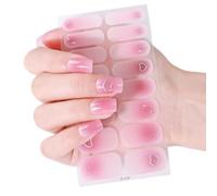 Autocollants pour ongles de Saint-Valentin, bandes polies, décalcomanies artistiques en forme de cœur, motif baiser et amour