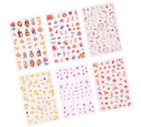 Autocollants pour ongles de saison d'automne, motifs de feuilles d'érable, ensemble de 6 feuilles d'autocollants pour femmes, autocollants d'amélioration de l'art