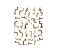 Autocollants Pour Ongles Dorés, 3D Nail Stickers Ongles, Beaux Autocollants À Ongles À Vagues En Marbre Sûr, Autoadhésif Deco Multi-Design Décoration Manucure Pour Femmes Salon Ongle Décoration
