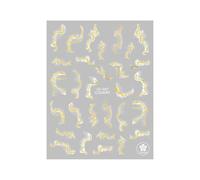 Autocollants Pour Ongles Dorés, 3D Nail Stickers Ongles, Beaux Autocollants À Ongles À Vagues En Marbre Sûr, Autoadhésif Deco Multi-Design Décoration Manucure Pour Femmes Salon Ongle Décoration