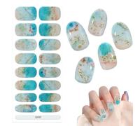 Autocollants pour ongles en gel,autocollants pour ongles en gel - Ongles autocollants UV - Enveloppements d'ongles en Gel, bandes adhésives de décalcomanies d'art avec limes à ongles, soins des ongles