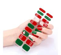 Autocollants pour ongles en gel de Noël pour femmes - Lot de bandes autocollantes pour ongles de Noël - Flocons de neige pour femmes - Autocollants à rayures pour U Supply