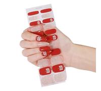 Autocollants pour ongles en Gel non durcis, longue durée, enveloppes de couleurs vives, Design de danse festive pour les bandes du nouvel an, danse festive