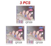 Autocollants Pour Ongles En Gel Semi-Durci",D¿¿Calcomanies ¿¿ La Mode,Document Solide,Manucure,Lampe ¿¿ Led Uv,D¿¿Coration D'ongles,N64.Art,"1 ¿¿ 5 Pi¿¿Ces - Type Style A 3pcs