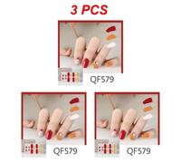 Autocollants Pour Ongles En Gel Semi-Durci",D¿¿Calcomanies ¿¿ La Mode,Document Solide,Manucure,Lampe ¿¿ Led Uv,D¿¿Coration D'ongles,N64.Art,"1 ¿¿ 5 Pi¿¿Ces - Type Style F 3pcs