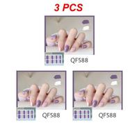 Autocollants Pour Ongles En Gel Semi-Durci",D¿¿Calcomanies ¿¿ La Mode,Document Solide,Manucure,Lampe ¿¿ Led Uv,D¿¿Coration D'ongles,N64.Art,"1 ¿¿ 5 Pi¿¿Ces - Type Style V 3pcs