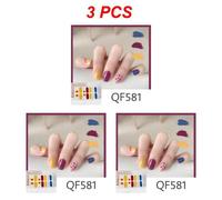 Autocollants Pour Ongles En Gel Semi-Durci",D¿¿Calcomanies ¿¿ La Mode,Document Solide,Manucure,Lampe ¿¿ Led Uv,D¿¿Coration D'ongles,N64.Art,"1 ¿¿ 5 Pi¿¿Ces - Type Style H 3pcs