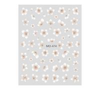 Autocollants pour ongles en relief dans les styles de fleurs de glace marron Mnaicure Accessoires professionnels Art pour les amateurs de beauté Accessoires pour les ongles de mode