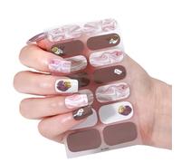 Autocollants pour ongles étanches Papillon Vernis à ongles Autocollants Gel auto-adhésif Bandes à ongles avec lime à ongles Décorations d'ongles