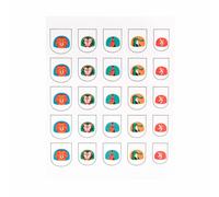 Autocollants pour ongles Rex London Colourful Creatures (x25) Vert 0,8x0,5x0,1 cm