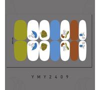 Autocollants Pour Ongles Sans Patisserie",Style Ins,Hit Couleur,Été,Étanche,Graffiti,Adhésif,Couverture Complète,"Manucure - Type Ymy2409