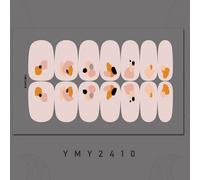 Autocollants Pour Ongles Sans Patisserie",Style Ins,Hit Couleur,Été,Étanche,Graffiti,Adhésif,Couverture Complète,"Manucure - Type Ymy2410