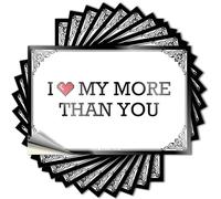 Autocollants pour pare-chocs avec inscription « I Love My More Than You » - 6 x 9 cm