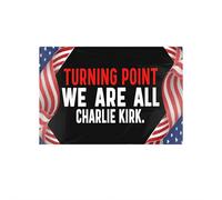 Autocollants pour pare-chocs de voiture « I Am We are Charlie Kirk Now », « This is the Turning Point USA » Charlie Kirk True American Hero Patriot Legend Autocollant pour pare-chocs de voiture
