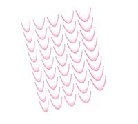Autocollants pour pointes d'ongles - Motifs d'ongles en forme de de lune, autocollants 3D du bout des doigts français - Décoration de manucure pour femmes et filles