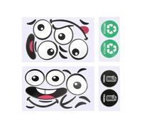 Autocollants pour poubelle - 8 planches d'expressions ludiques adhésives pour déco de couvercle de WC - Stickers drôles pour poubelle - Pour Porte De Frigo Mur Intérieur Extérieur Cuisine Seau