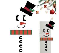 Autocollants pour réfrigérateur - Autocollants de Noël en forme de bonhomme de neige pour décoration de vacances, fête amusante avec fonction de décollage facile, art mural et électroménager pour