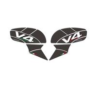 Autocollants pour Réservoir De Moto pour Ducati Panigale V4 S R V4R SP 1100, Protections De Réservoir, Poignées, Genouillères AntidéRapants RéServoir(Titane,X-2)