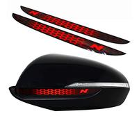 Autocollants pour rétroviseur de voiture, impression numérique style nid d'abeilles (rouge fluo DS013)