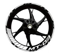 Autocollants pour roues Autocollant Réfléchissant Pour Jante De Moto Pour YAMAHA MT03 MT 03 MT-03 MT 09 MT09 MT-09 Autocollant Pour Moyeu Roue Autocollants De Roue Autocollants pour roues de moto(Coul