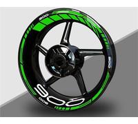 Autocollants pour Roues de Moto Autocollants De Jantes De Moto pour Kawasaki Z900 Z 900 2016-2023 17 Pouces, Autocollants De Décoration Réfléchissants pour Jantes Décalcos,Autocollants